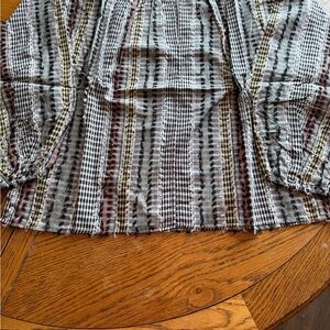 Lou & Grey Striped Blouse - Black, White, Brown